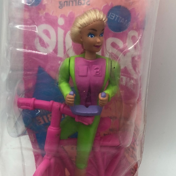 Other - Vintage 1994 Bicyclin’ Barbie Figurine Mattel Barbie and Friends McDonald’s Toy